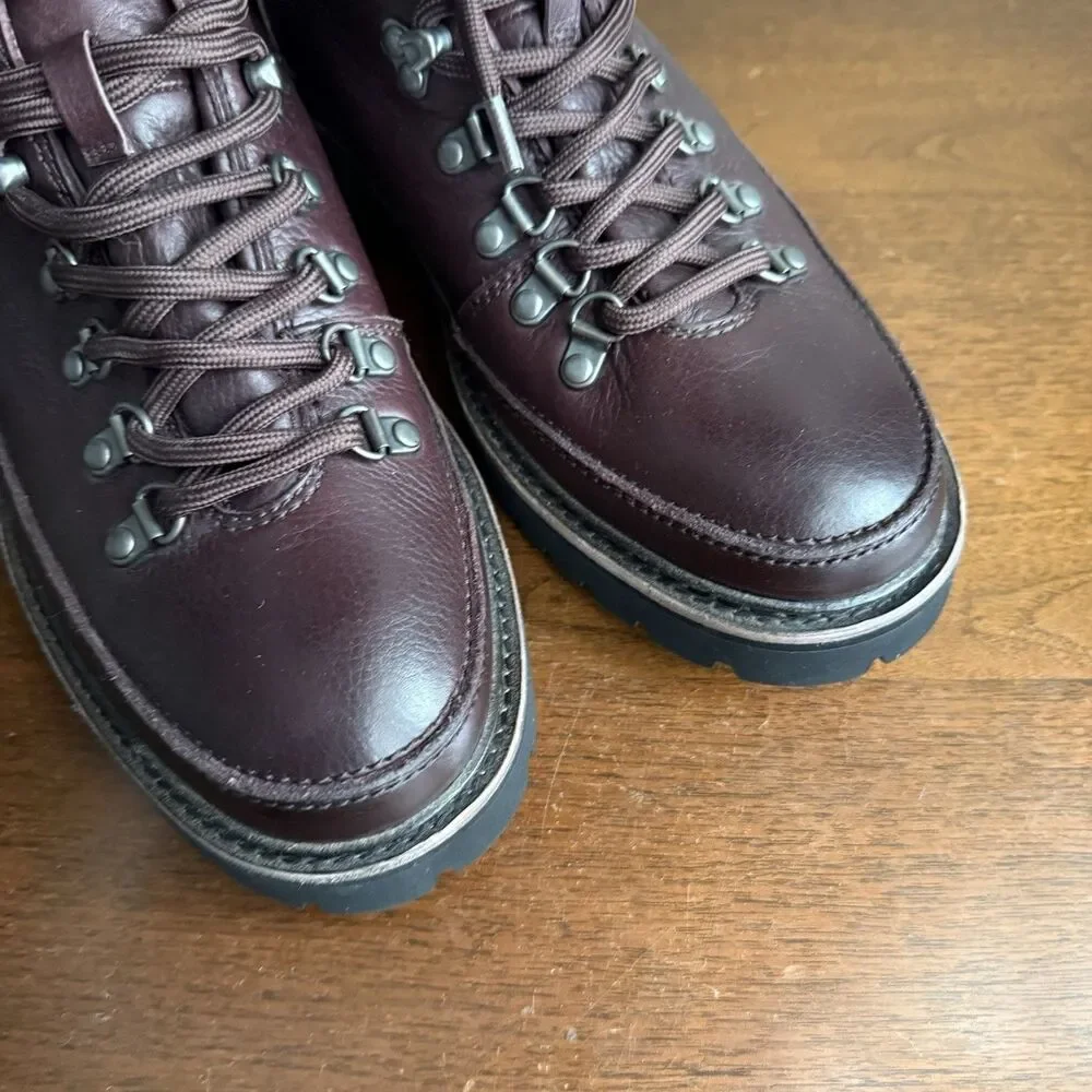 Kenneth Cole Gentle Souls Mens Donovan Brown Lug Hiker Boots Sz 10 NEW
